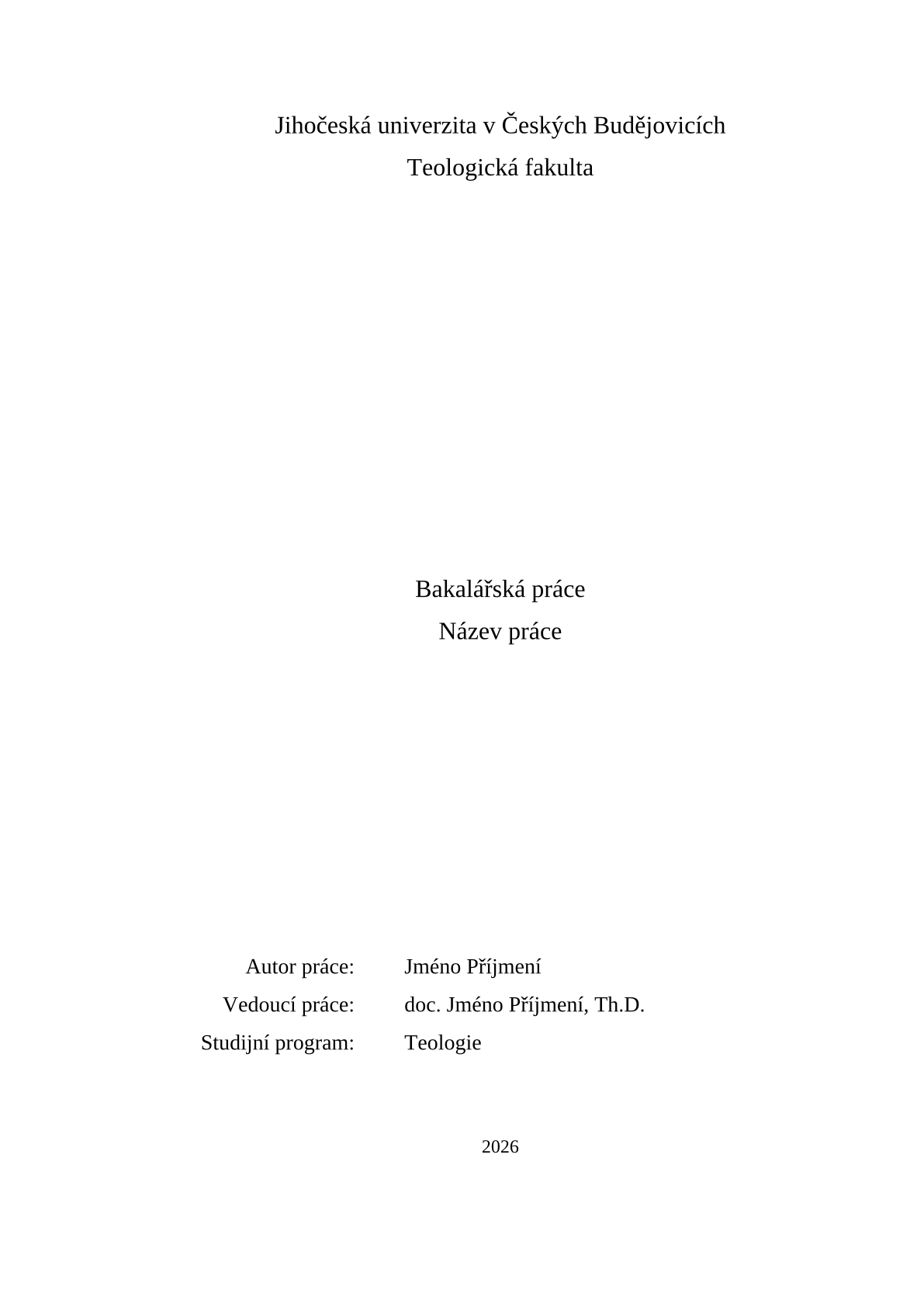 Page 1 du document d’exemple dans le modèle Mémoire TF JU